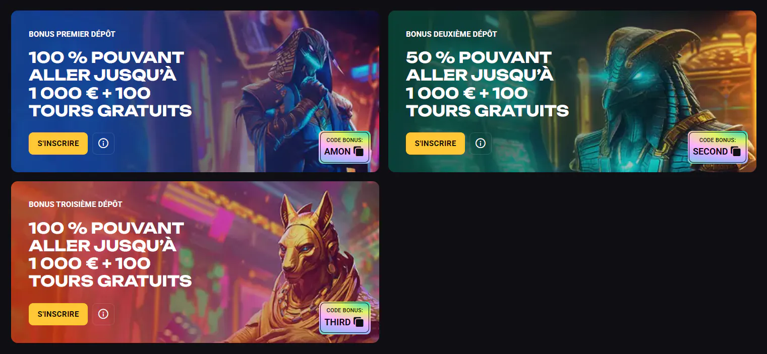 Amonbet : recharges, cashback et tournois
